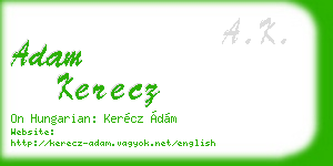 adam kerecz business card